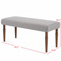 Pryor Modern Rectangular Upholstered Dining Bench with Comfortable Padded Seat