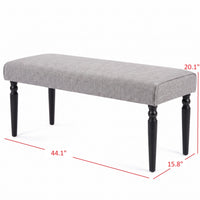 Pryor Modern Rectangular Upholstered Dining Bench with Comfortable Padded Seat