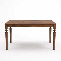Pryor Dining Table, Modern Rectangular Wood Table with Turned Legs