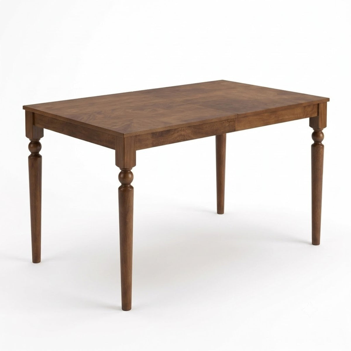 Pryor Dining Table, Modern Rectangular Wood Table with Turned Legs