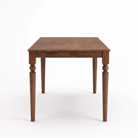 Pryor 6-Piece Dining Table Set- Rectangular Table, Upholstered Chairs and Bench, Modern Turned Legs Design