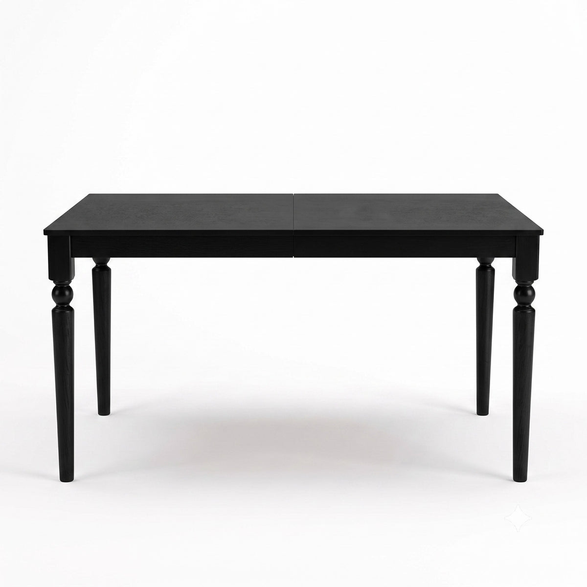 Pryor Dining Table, Modern Rectangular Wood Table with Turned Legs