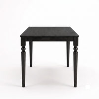 Pryor Dining Table, Modern Rectangular Wood Table with Turned Legs