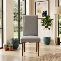 Pryor Dining Chair (Set of 2), Modern Rolled Back and Turned Front Legs Design