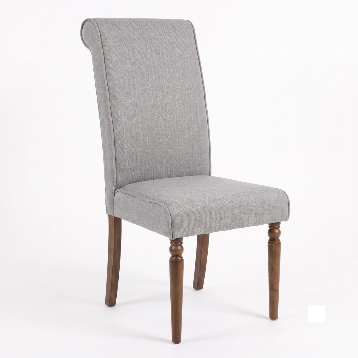 Pryor Dining Chair (Set of 2), Modern Rolled Back and Turned Front Legs Design
