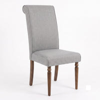 Pryor Dining Chair (Set of 2), Modern Rolled Back and Turned Front Legs Design