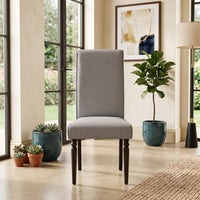 Pryor Dining Chair (Set of 2), Modern Rolled Back and Turned Front Legs Design