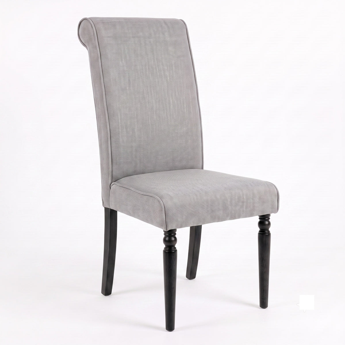 Pryor Dining Chair (Set of 2), Modern Rolled Back and Turned Front Legs Design