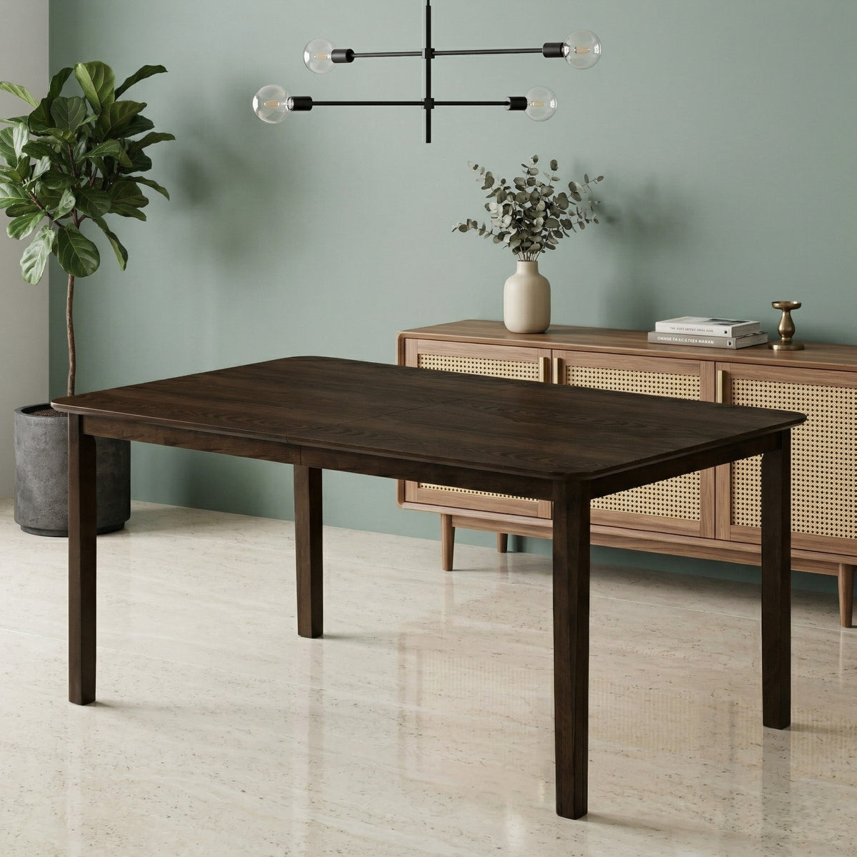 Home Design Vinita Rectangular Dining Table with Rounded Corners