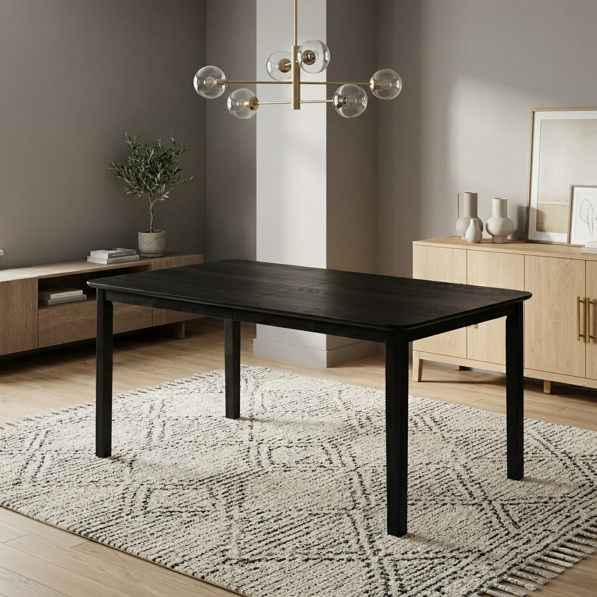 Home Design Vinita Rectangular Dining Table with Rounded Corners