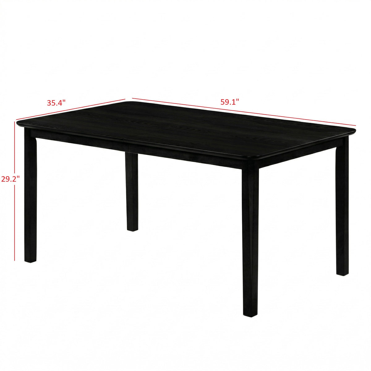 Home Design Vinita Rectangular Dining Table with Rounded Corners
