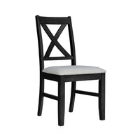 Home Design Vinita 6-Piece Dining Set with Rectangular Table, Cross Back Chairs, and Bench