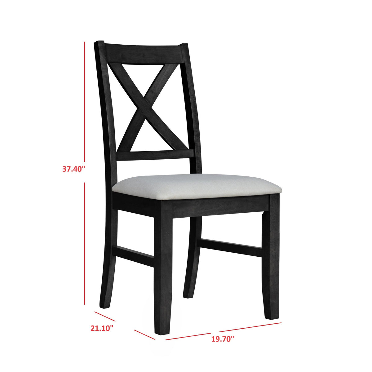 Home Design Vinita 6-Piece Dining Set with Rectangular Table, Cross Back Chairs, and Bench