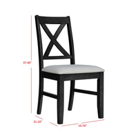 Home Design Vinita 6-Piece Dining Set with Rectangular Table, Cross Back Chairs, and Bench