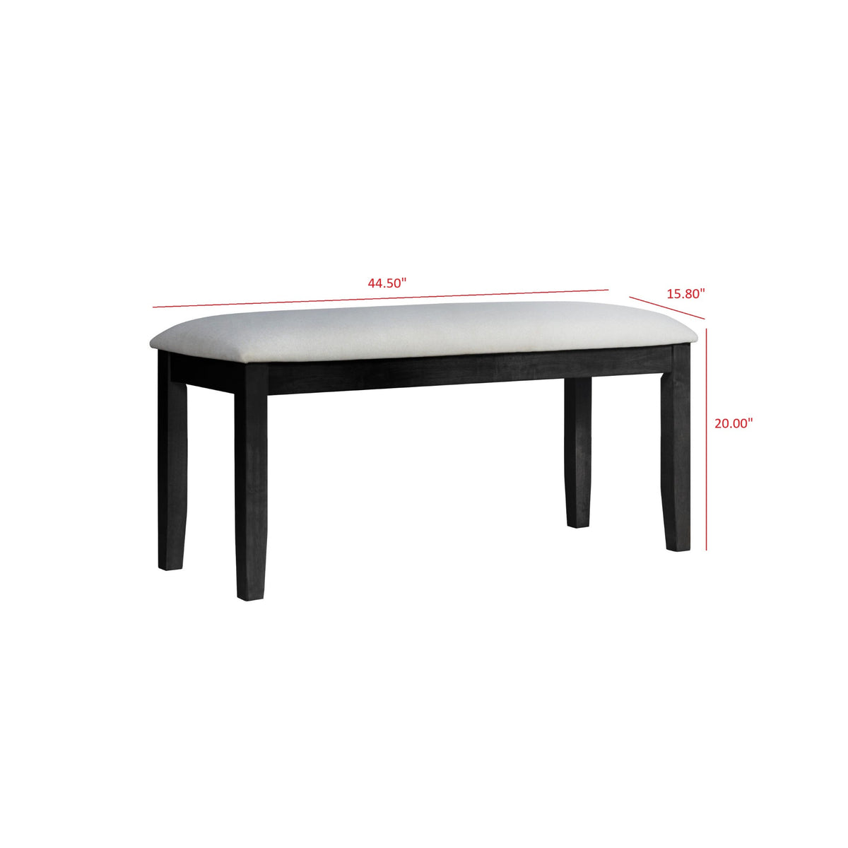 Home Design Vinita 6-Piece Dining Set with Rectangular Table, Cross Back Chairs, and Bench
