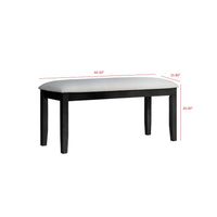 Home Design Vinita 6-Piece Dining Set with Rectangular Table, Cross Back Chairs, and Bench
