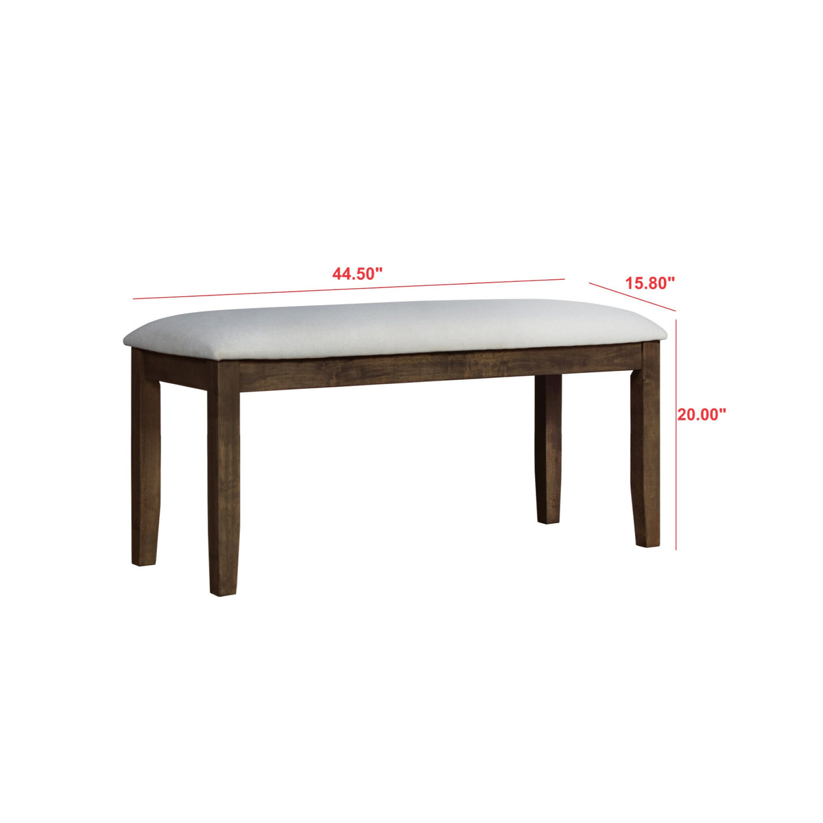 Home Design Vinita 6-Piece Dining Set with Rectangular Table, Cross Back Chairs, and Bench