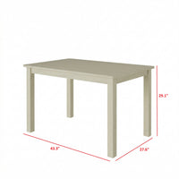 Home Design Lompoc 5-Piece Dining Table Set, Modern Rectangular Table with 4 Warm Gray Linen Upholstered Chairs, Easy Assembly