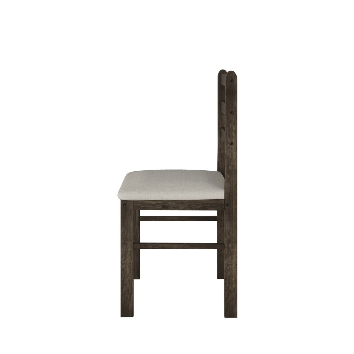 Home Design Lompoc 5-Piece Dining Table Set, Modern Rectangular Table with 4 Warm Gray Linen Upholstered Chairs, Easy Assembly