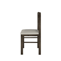 Home Design Lompoc 5-Piece Dining Table Set, Modern Rectangular Table with 4 Warm Gray Linen Upholstered Chairs, Easy Assembly