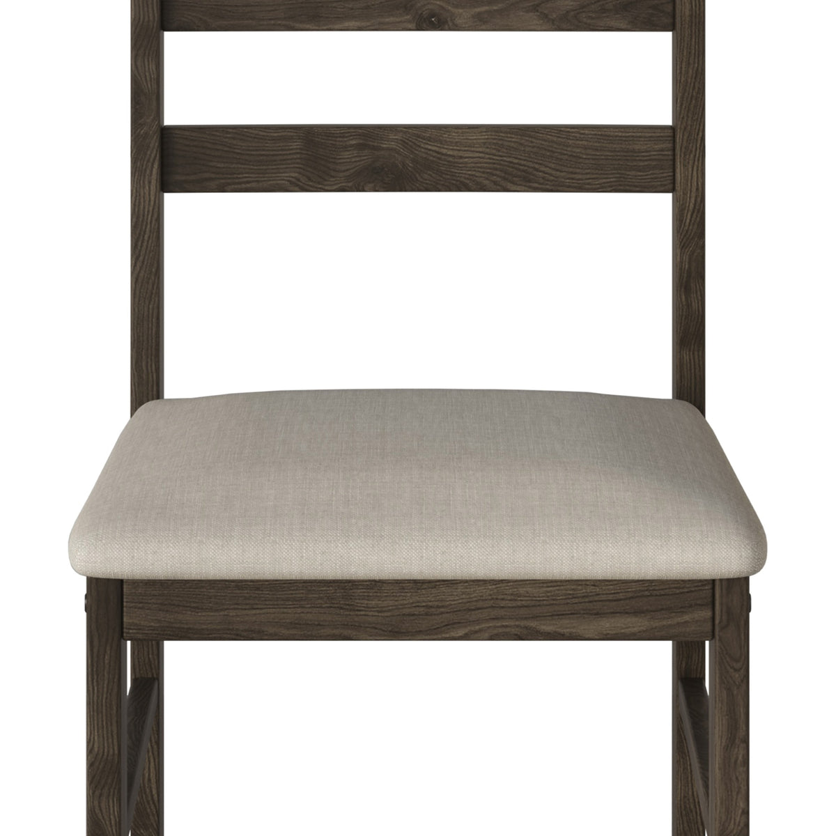 Home Design Lompoc 5-Piece Dining Table Set, Modern Rectangular Table with 4 Warm Gray Linen Upholstered Chairs, Easy Assembly