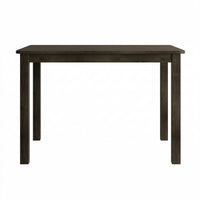 Home Design Lompoc 5-Piece Dining Table Set, Modern Rectangular Table with 4 Warm Gray Linen Upholstered Chairs, Easy Assembly