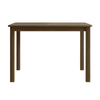 Home Design Lompoc 5-Piece Dining Table Set, Modern Rectangular Table with 4 Warm Gray Linen Upholstered Chairs, Easy Assembly