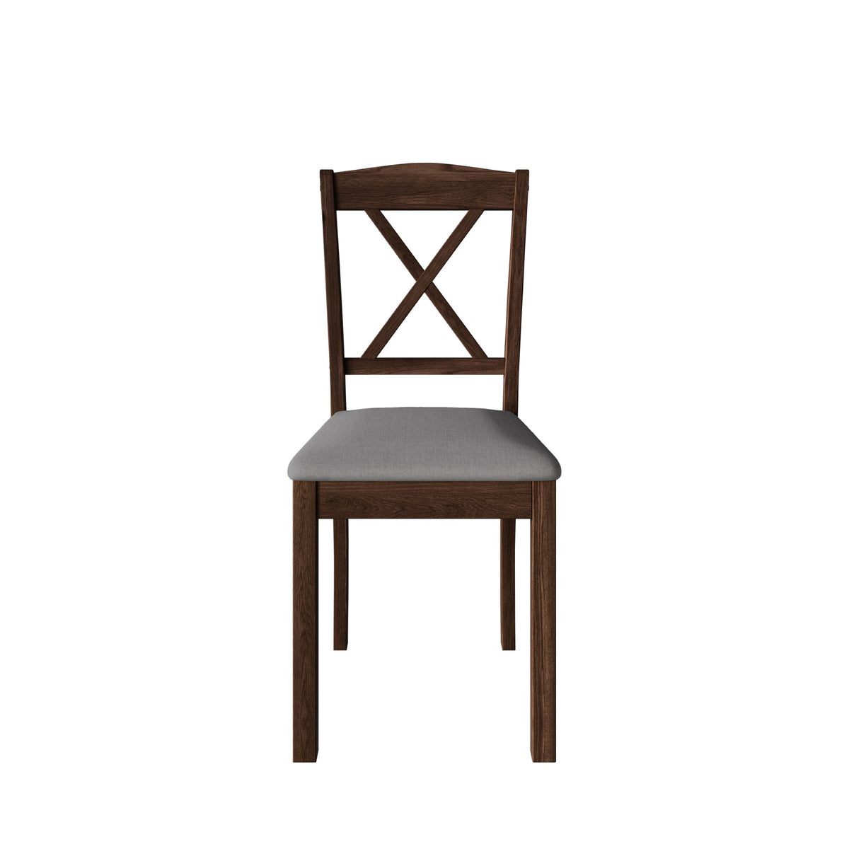 Home Design Lamar 5-Piece Dining Set, Rectangular Dining Table with X-Back Cushioned Chairs, Modern Design