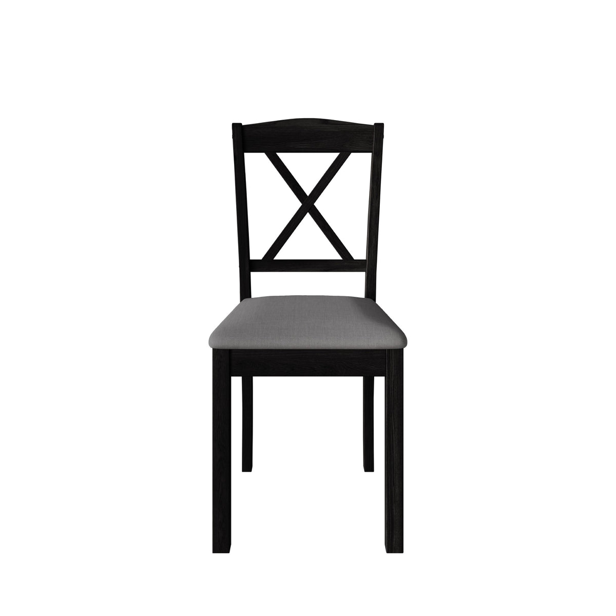 Home Design Lamar 5-Piece Dining Set, Rectangular Dining Table with X-Back Cushioned Chairs, Modern Design