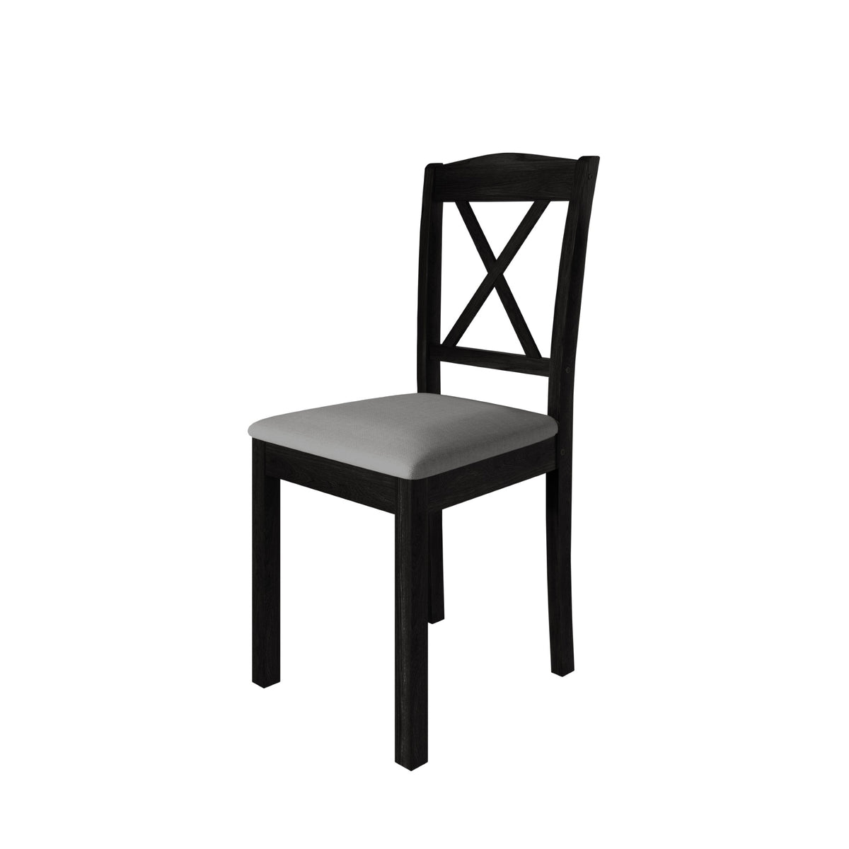 Home Design Lamar 5-Piece Dining Set, Rectangular Dining Table with X-Back Cushioned Chairs, Modern Design
