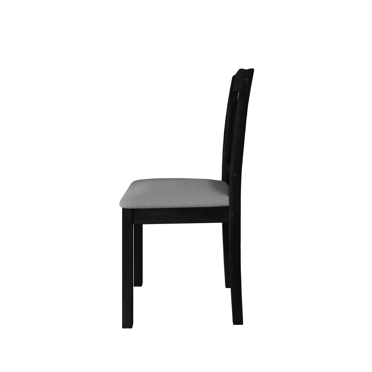 Home Design Lamar 5-Piece Dining Set, Rectangular Dining Table with X-Back Cushioned Chairs, Modern Design