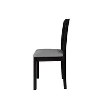 Home Design Lamar 5-Piece Dining Set, Rectangular Dining Table with X-Back Cushioned Chairs, Modern Design