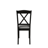 Home Design Lamar 5-Piece Dining Set, Rectangular Dining Table with X-Back Cushioned Chairs, Modern Design
