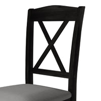 Home Design Lamar 5-Piece Dining Set, Rectangular Dining Table with X-Back Cushioned Chairs, Modern Design