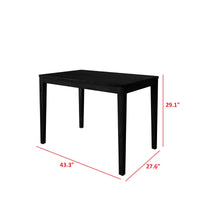 Home Design Lamar 5-Piece Dining Set, Rectangular Dining Table with X-Back Cushioned Chairs, Modern Design