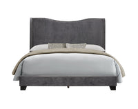 Home Design Kris Upholstered Wingback Bed Frame, Adult Bedroom or Guest Room
