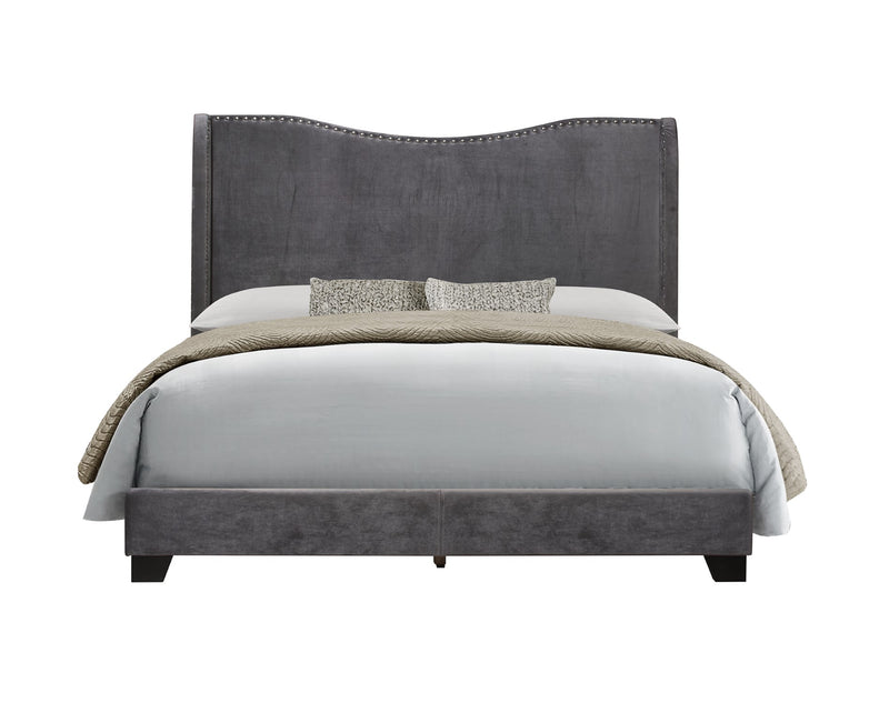 Home Design Kris Upholstered Wingback Bed Frame, Adult Bedroom or Guest Room