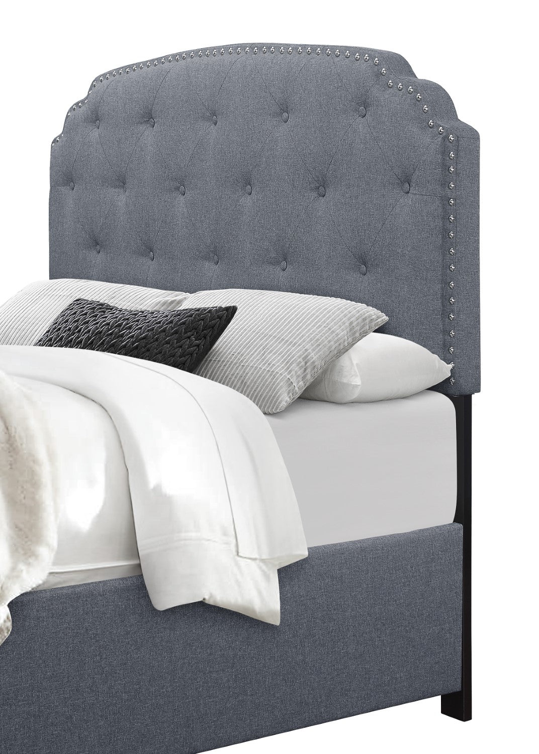 Home Design Carolina Drawer Bed Frame, Gray