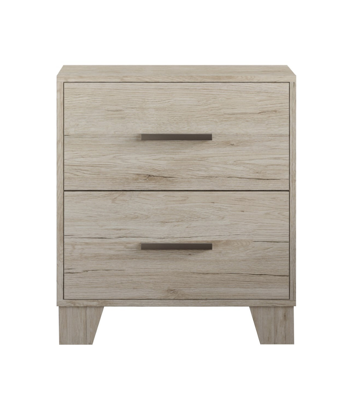 Home Design Stella 1-Drawer Nightstand, Light Oak, Modern Bedroom Nightstand