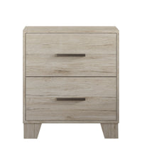 Home Design Stella 1-Drawer Nightstand, Light Oak, Modern Bedroom Nightstand
