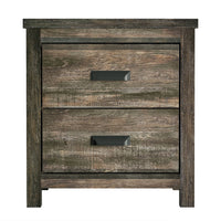 Home Design Bristol Nightstand with 2 Storage Drawer for Bedroom, Easy Assembly