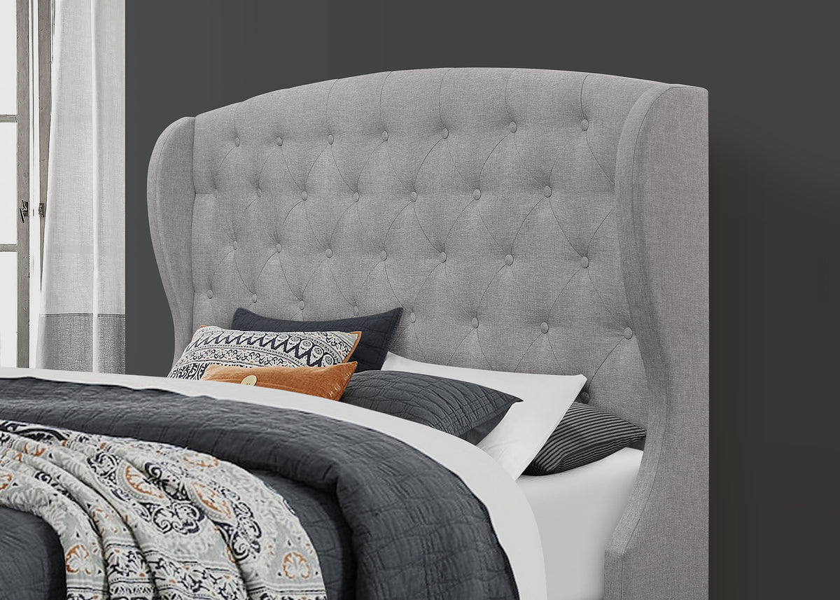 Home Design Samuel Tufted Upholstered Wingback Platform Bed Frame