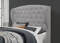 Home Design Samuel Tufted Upholstered Wingback Platform Bed Frame