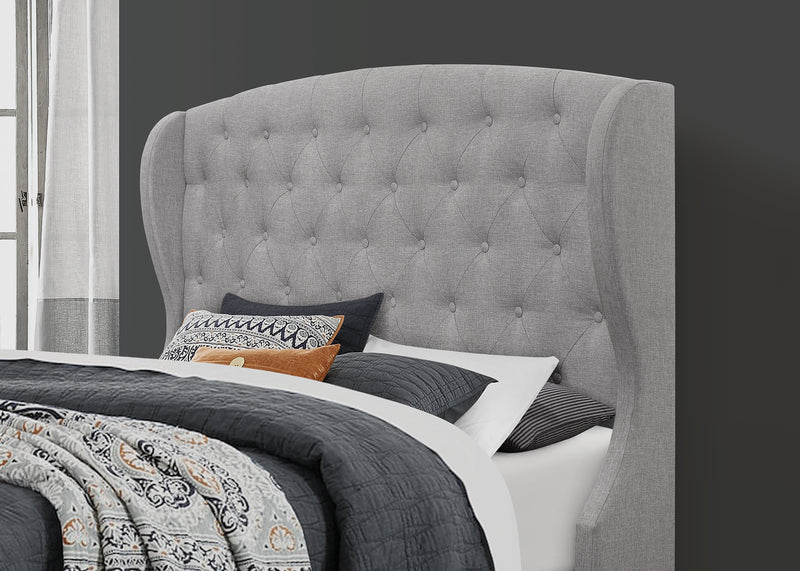 Home Design Samuel Tufted Upholstered Wingback Platform Bed Frame