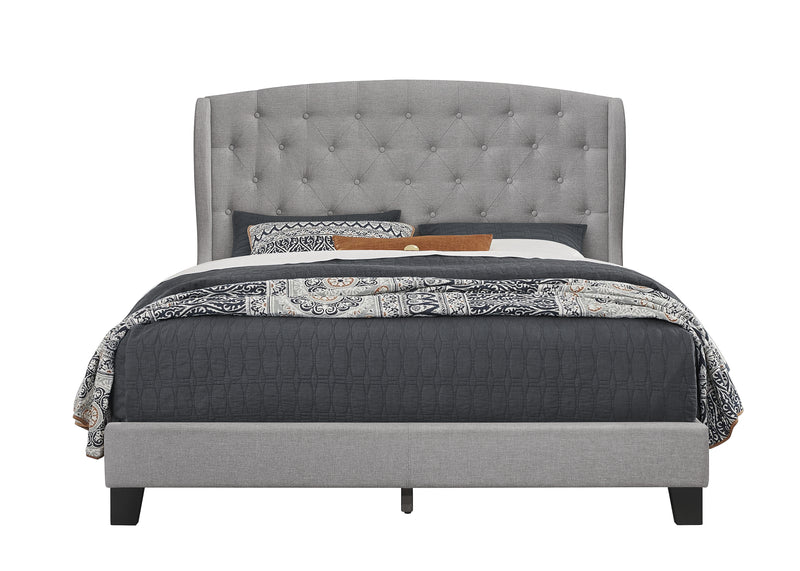 Home Design Samuel Tufted Upholstered Wingback Platform Bed Frame