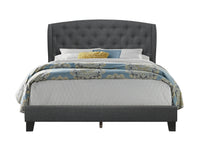 Home Design Samuel Tufted Upholstered Wingback Platform Bed Frame