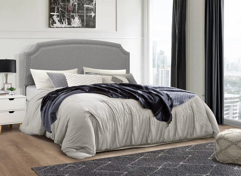 Home Design Cora Upholstered Twin Headboard With Nailhead Trim
