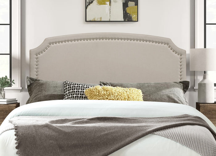 Home Design Cora Upholstered Twin Headboard With Nailhead Trim