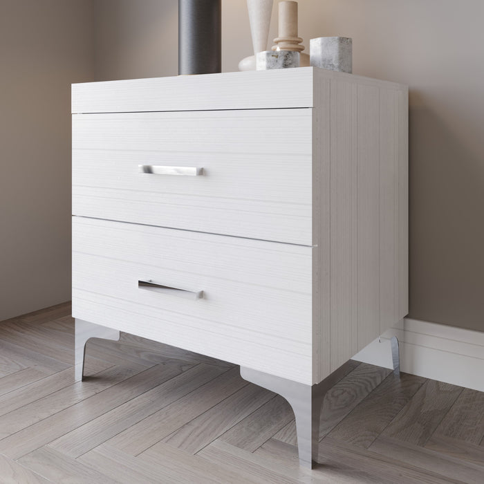 Home Design Kaiden Nightstand, White