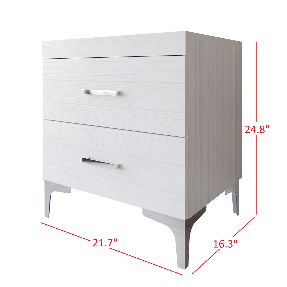 Home Design Kaiden Nightstand, White